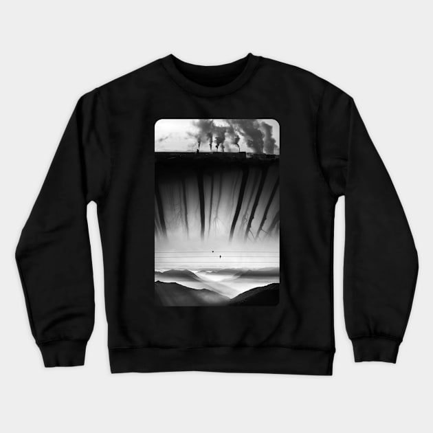 Bad Kingdom Black And White Art Crewneck Sweatshirt by StoianHitrov